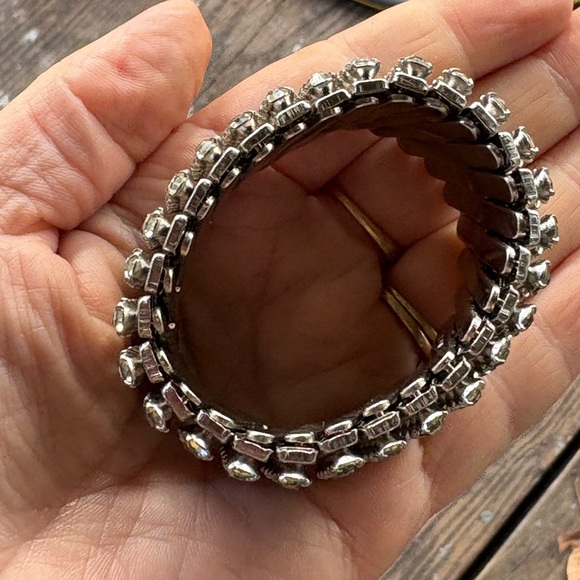 vintage rhinestone expansion (stretch) bracelet Japan - Picture 5 of 7
